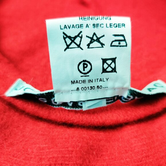 Vintage JCDC Jean-Charles de Castelbajac Red Logo 100% Wool Felt Beret - Picture 7 of 7